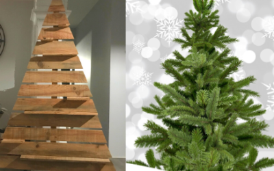 Sapin de Noël en bois naturel : DIY