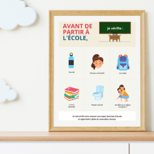 affiche organisation matin ecole